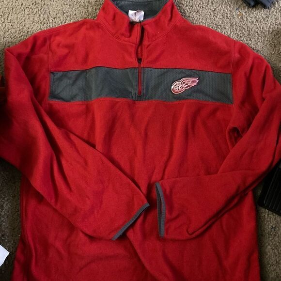Majestic NHL Detroit Redwings Fleece Pullover Sweatshirt - Picture 1 of 2
